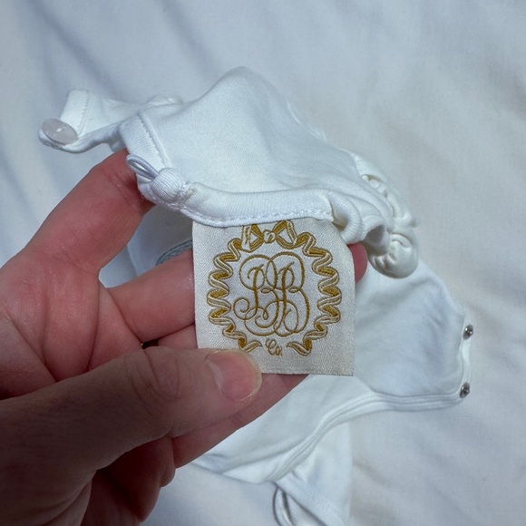 TBBC Baby Girl White Tennis Onesie | 12M - Picture 4 of 6